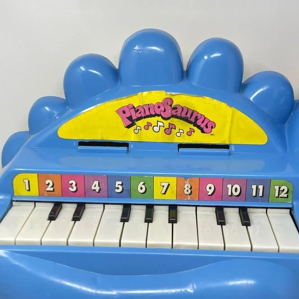 Pianosaurus Vintage Toy Piano Dinosaur Blue By Proll 1997 Kids Child Saurus